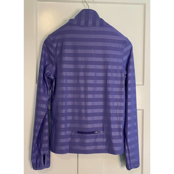 Vogo Athletica Striped 1/4 Zip Athletic Jacket Thumbholes Womens Size Small S - Picture 2 of 7